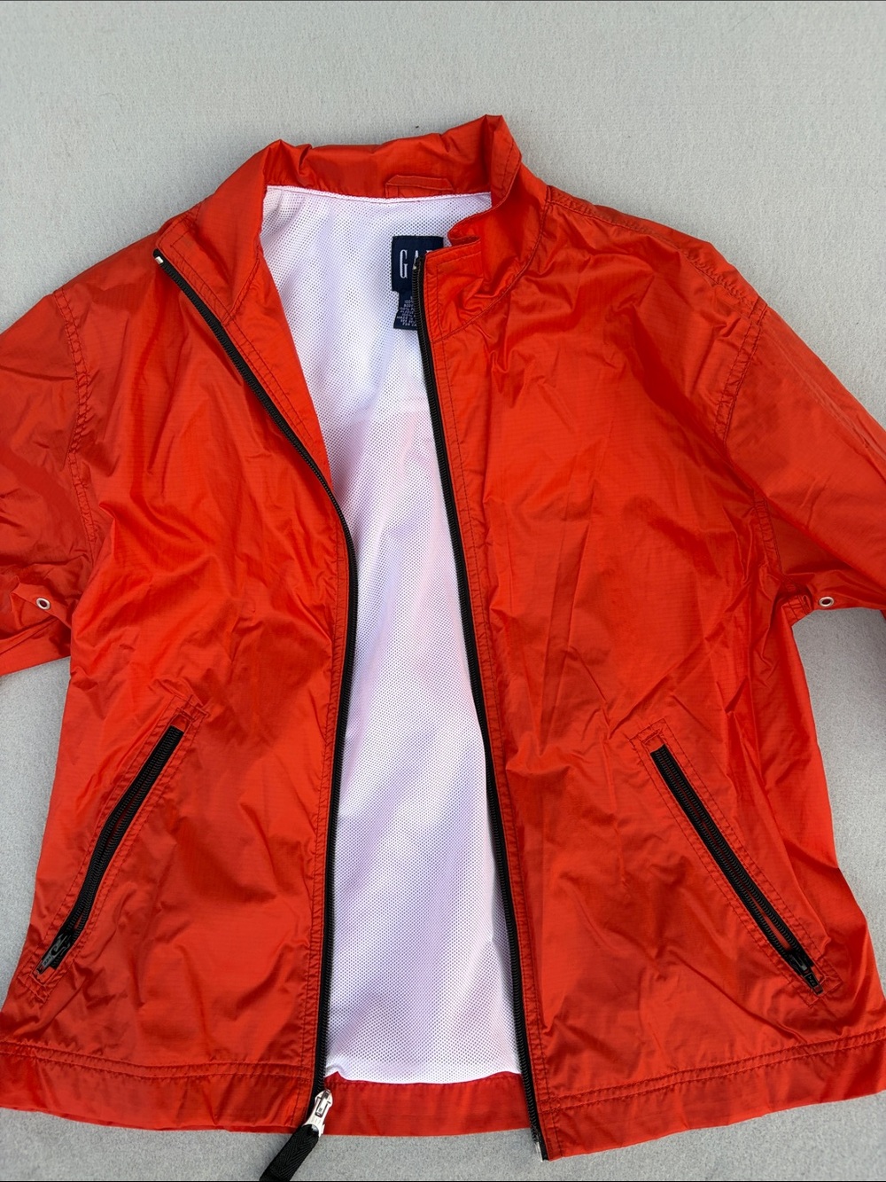 GAP Orange Lightweight Zip-Up Windbreaker